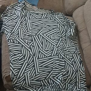 LuLaRoe size large. Black and white striped